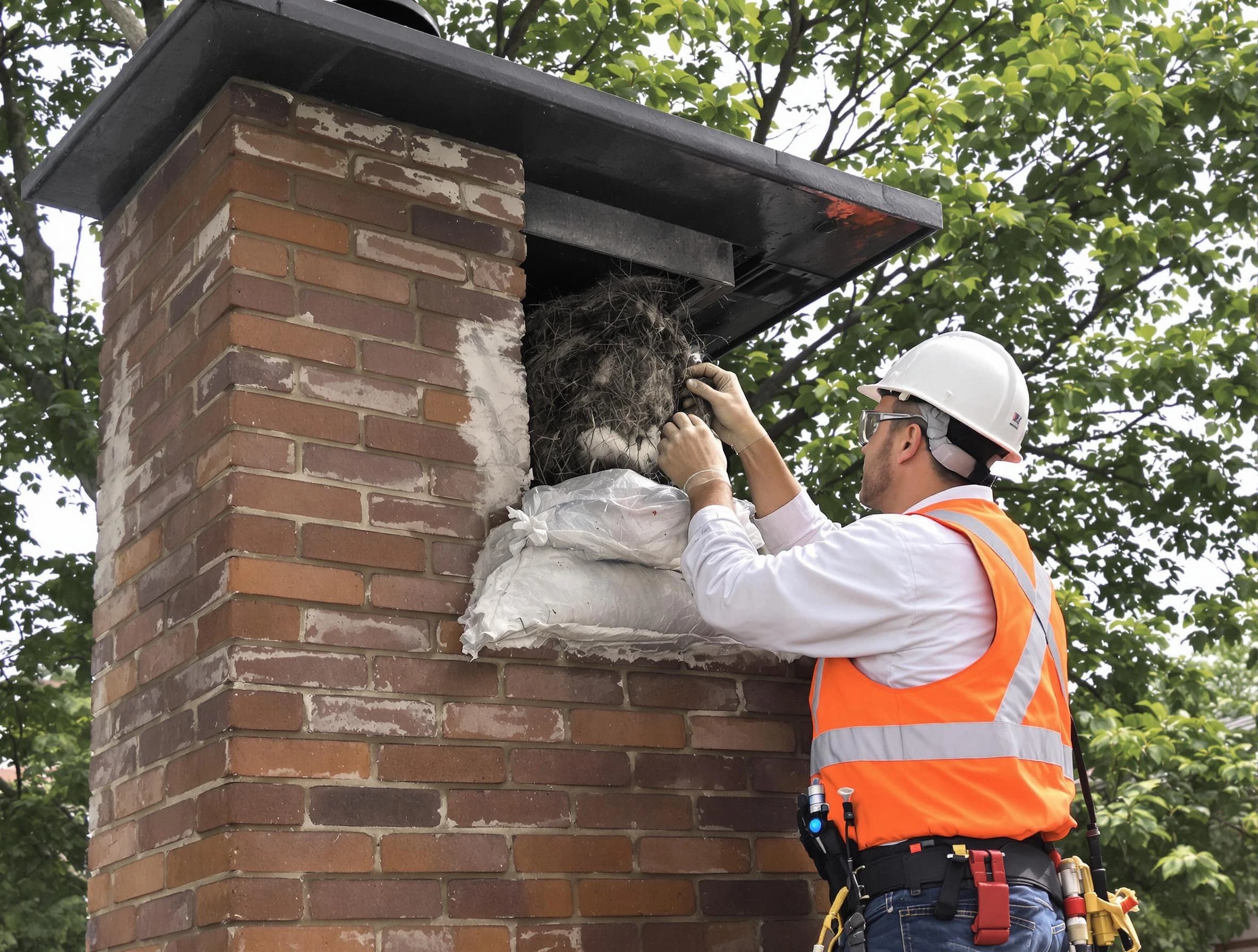 Humane removal of debris and animals by Nutley Chimney Sweep in Nutley, NJ