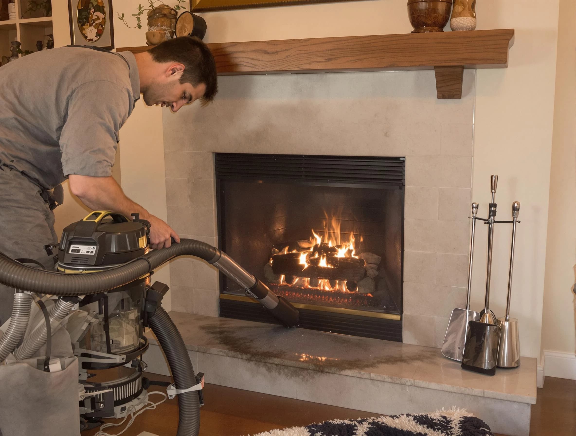 Routine fireplace upkeep by Nutley Chimney Sweep in Nutley, NJ