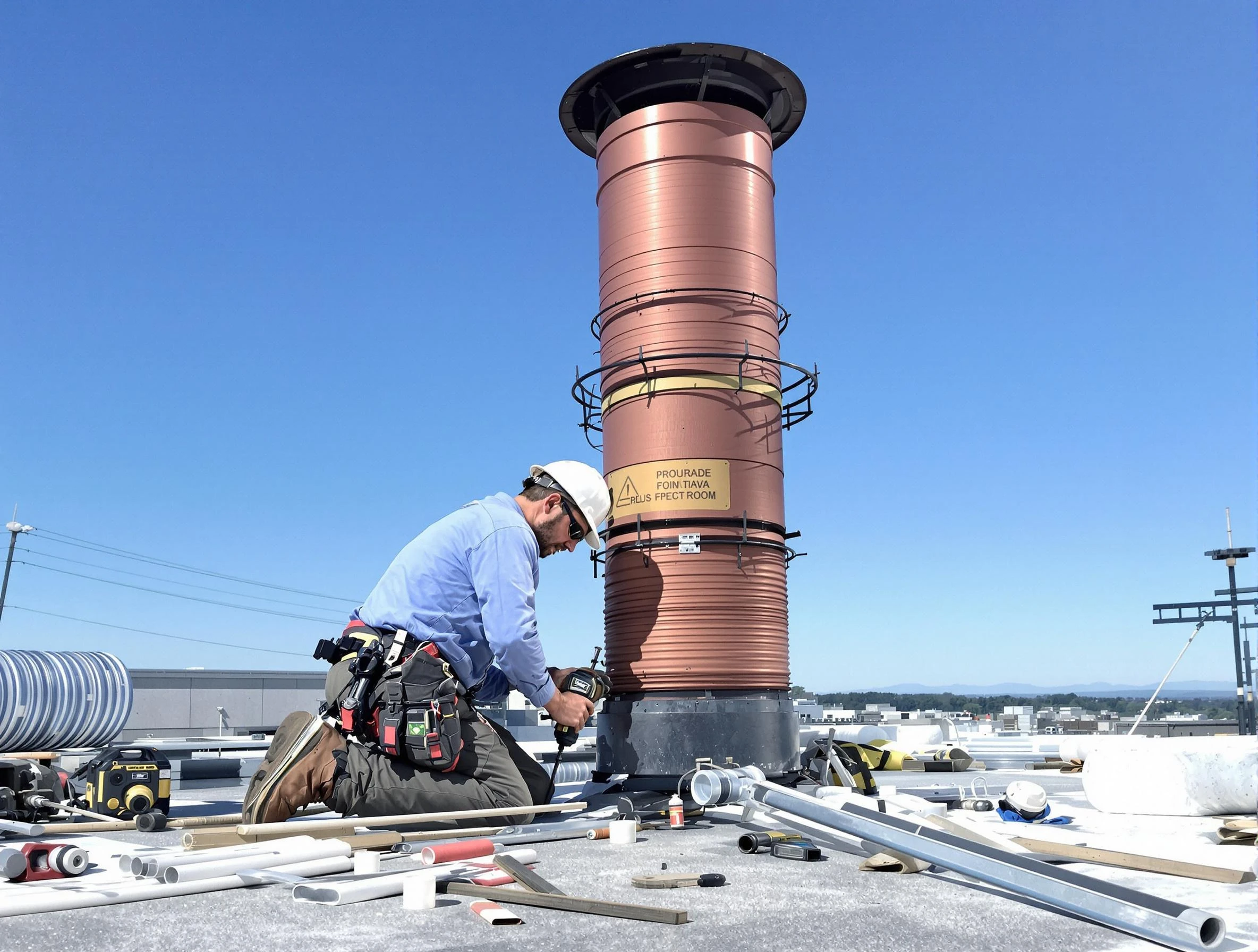 Installed chimney liner by Nutley Chimney Sweep in Nutley, NJ