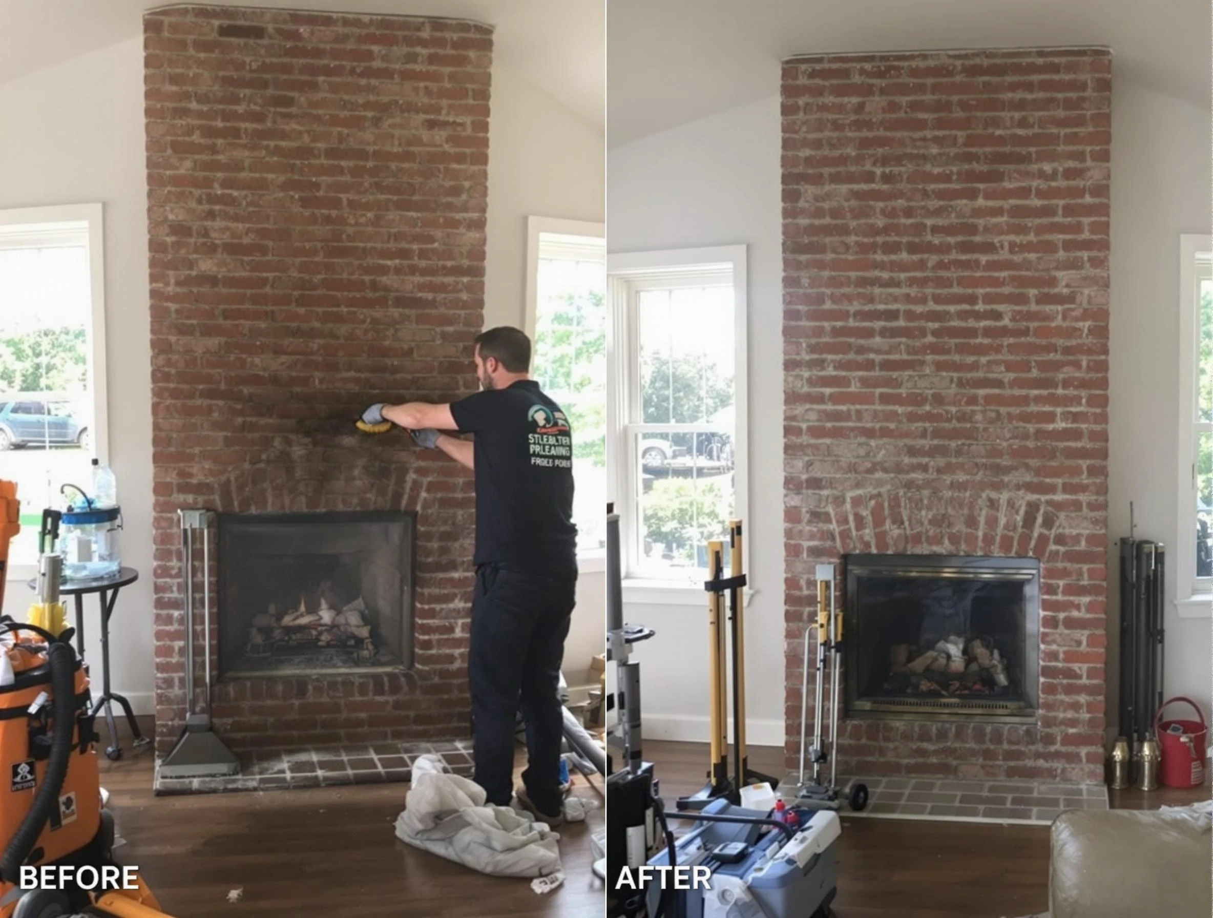 Finished chimney sweeping service by Nutley Chimney Sweep in Nutley, NJ